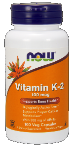 Vitamin K-2 100 mcg (100 vcaps) NOW Foods